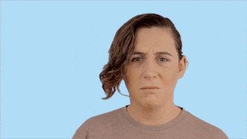 Celebrity gif. Trevi Moran acting like she is about to throw up.