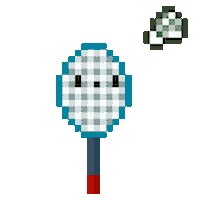 Pixel Badminton Sticker