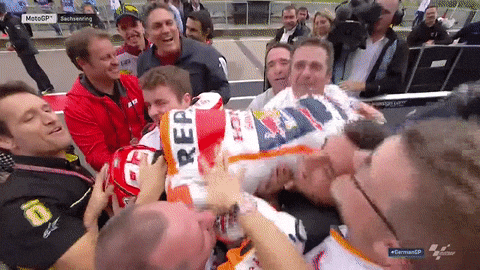 Marc Marquez Party GIF by MotoGP