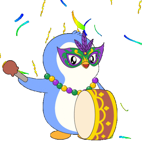 Happy Mardi Gras Sticker by Pudgy Penguins