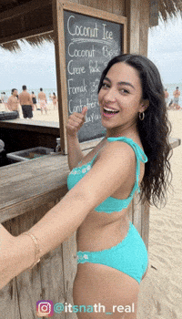 Model Gold Hoop Earrings GIF