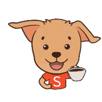 shopeebr dog coffee morning cafe Sticker