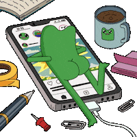 Wasting My Time Instagram Sticker by fwogs