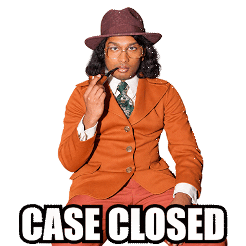 Case Closed Sticker Sticker by Ashwin Gane