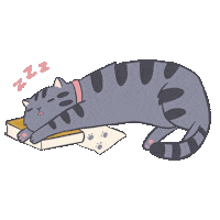SereArt cat sleep kitty book Sticker