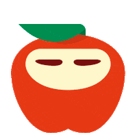 Wink Apple Sticker by elbe-obst