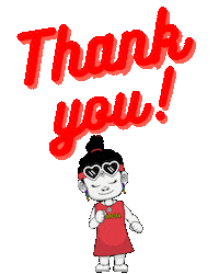 T Thank You Sticker by Zhotcita