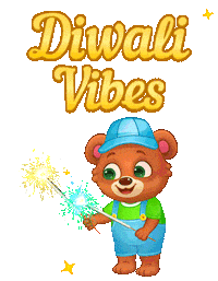 Festival Of Lights Diwali Sticker by Lucas and Friends by RV AppStudios