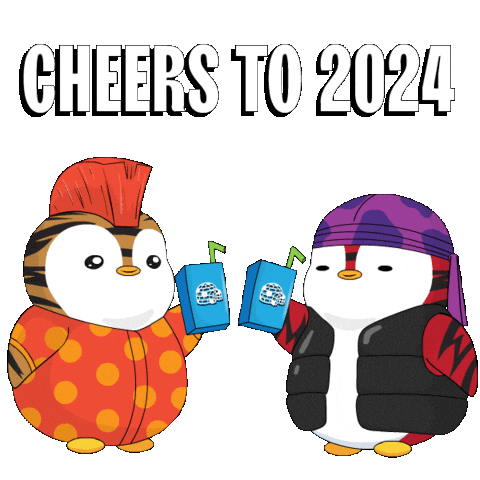 New Year Penguin Sticker by Pudgy Penguins