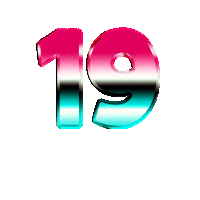 Digital art gif. Shiny, large number "nineteen" in a gradient of red, black and blue sits above the all-caps words, "equal rights. Equal citizenship."