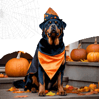 Rottweiler Hallow Sticker by Europeanpetpharmacy