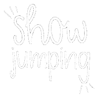 Show Jumping Calligraphy Sticker