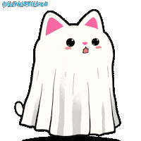 Ghost Cat Cats Sticker by Silly Kitties