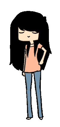 girl blinking STICKER