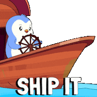 Penguin Ship It Sticker by Pudgy Penguins