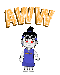 Aww Heart Eyes Sticker by Zhotcita