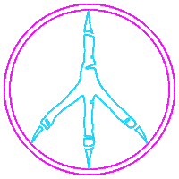 Neon Peace Sticker by Bird Conspiracy