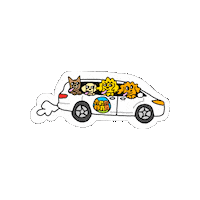Happytrailshikingla dogwalker dogwalking hth dog car Sticker