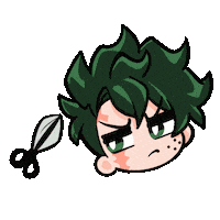 Haircut Izuku Midoriya Sticker
