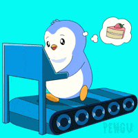 No Pain No Gain Running GIF by Pudgy Penguins