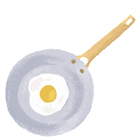 Frying Pan Food Sticker by Prosa de Cora