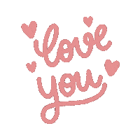 tiposdagio love hearts love you lettering Sticker