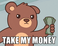 Pay Me Teddy Bear GIF by BEARISH