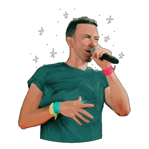 Stars Singing Sticker by Mirror