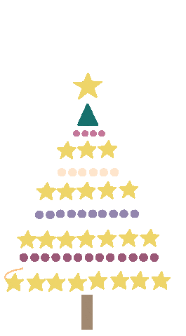 Christmas Tree Stars Sticker