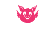 Flying Pig Pink Sticker by FanFlex