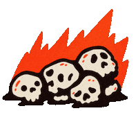 Halloween Fire Sticker