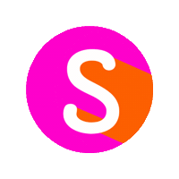 Pink Orange Sticker