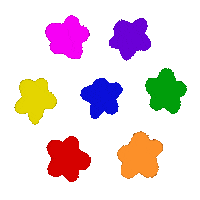 violetpoppy happy rainbow stars violet Sticker