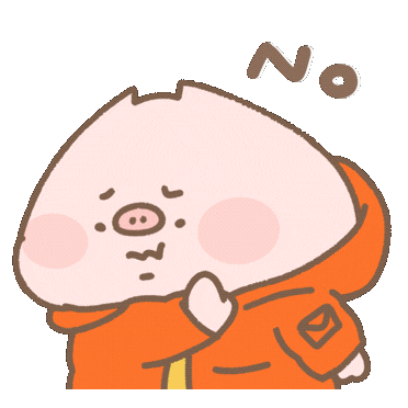 Pig No Sticker by 豚豚TunTun