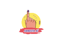 arrasta paracima Sticker