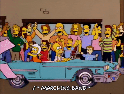 homer simpson parade GIF