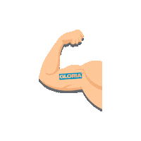 gloriahausundgarten power muscles powerful stark Sticker