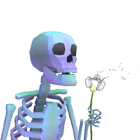 3D Skeleton Sticker by jjjjjohn