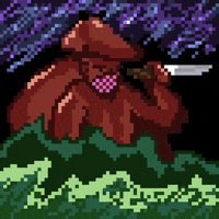 JamJamART hunter shiny knife stealth GIF