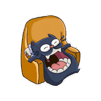 Sleepy Cat Sticker by Dwarf Factory