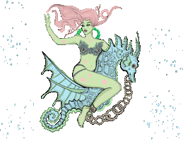 katedressekie art mermaid pink hair alt Sticker