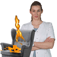 Burning On Fire Sticker by zweivorzwoelf