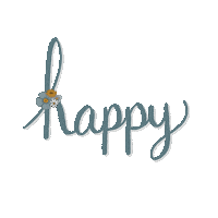 Meganbouchillon happy summer blue flower Sticker