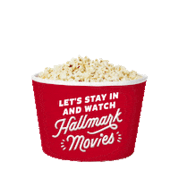 Hallmark Channel Popcorn Sticker by Hallmark Gold Crown