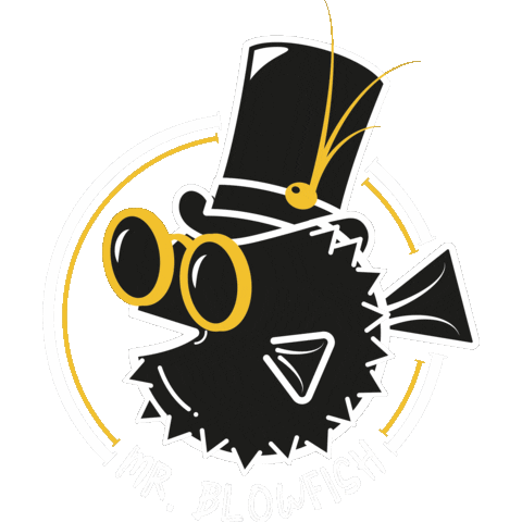 MrBlowfish dance music fun party Sticker