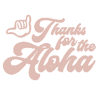 Thanks Sticker by Coconut Girl Hawaii Shop