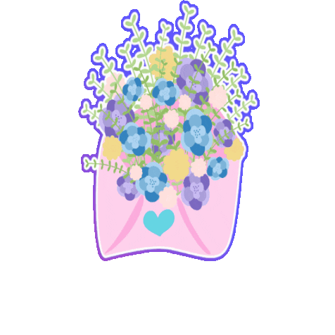 LenaLar giphygifmaker love flower gift Sticker