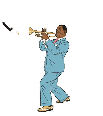 New Orleans Jazz Sticker by Dandy Wellington