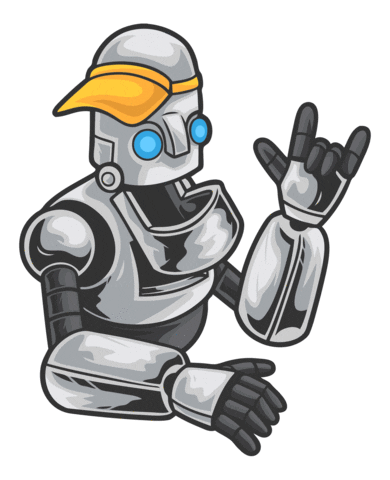 Party Robot Sticker by Pillboost