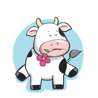 Good Night Cow Sticker by EduKreativo